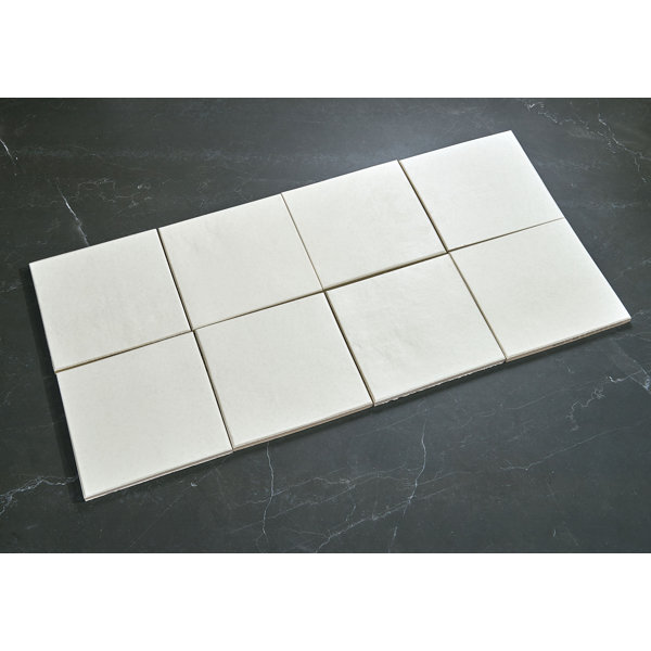 Walkon Tile Cement Series 7" x 7" Porcelain Filed Tile Wayfair